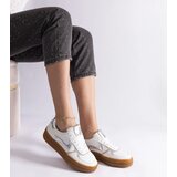 Gemre White-silver sneakers on a rubber sole Quica | Shoptok.si