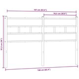  Uzglavlje dimljena boja hrasta 160 cm željezo konstruirano drvo | shoptok.hr