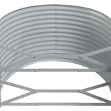 vidaXL Visoka greda iz prašno premazanega jekla 175x100x68 cm siva | Shoptok.si