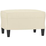  Fotelja s tabureom krem 60 cm od umjetne kože | Eponuda.com