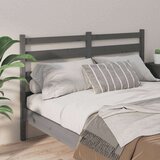  Uzglavlje za krevet sivo 126 x 4 x 100 cm od masivne borovine | shoptok.hr