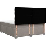  Krevet s oprugama i madracem smeđesivi 200x200 cm od tkanine | shoptok.hr