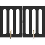  Zložljiva ograda za hišne ljubljenčke 2 pcs Črni Hrast, (5000232725) | Shoptok.si