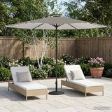  Vrtni suncobran 300 x 300 cm Poliester Pravokutni Crna i bijela | shoptok.hr