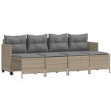  5-dijelni vrtni set sofa s jastucima bež od poliratana | shoptok.hr