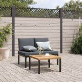  2-dijelni set vrtnih sofa s jastucima crni aluminijski | Eponuda.com