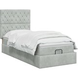  Krevet od pjene s madracem i LED-om Svjetlosiva 90 x 200 cm | shoptok.hr