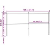  Uzglavlje smeđa boja hrasta 180 cm konstruirano drvo i čelik | shoptok.hr