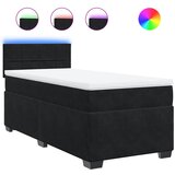  The Living Store Box spring postelja z vzmetnico črna žamet - Box Spring Postelja, (21491266) | Shoptok.si