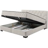 MID.YOU POSTELJA Z VZMETNICO 180 cm x 200 cm , tekstil, leseni material bež | Shoptok.si