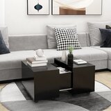 Furnova Klubska mizica črna 60x60x38 cm iverna plošča, (21915544) Cene