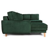 Bonami Selection Tamno zelena sklopiva/s prostorom za odlaganje kutna garnitura od samta (s desnim kutom/u obliku slova "U") Tori – | shoptok.hr