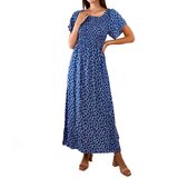 Gemre Navy blue maxi dress with small flowers Hajden Cijene
