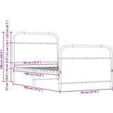 vidaXL Posteljni okvir brez vzmetnice 90x190 cm rjav hrast inž. les | Shoptok.si