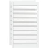  Vrata za ormarić rešetkasta 2 kom bijela 99,3x59,4 cm borovina | shoptok.hr