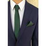 Dewberry 69641 Mens Tie and Handkerchief Set-GREEN u