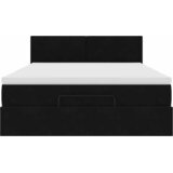  Otomanski krevet s madracem&LED crni 140x190 cm baršunasti | shoptok.hr