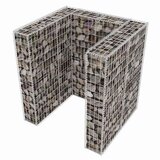  Gabionska ograda za kantu za otpad od čelika 110 x 100 x 120 cm | shoptok.hr
