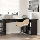  Stol s policom Crni hrast 142 x 102 x 73 cm Konstruirano drvo | shoptok.hr