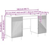  Stol Hrast artisan 142,5 x 50 x 75 cm Konstruirano drvo | shoptok.hr