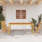  Vrtni blagovaonski stol 180 x 90 x 75 cm masivno bagremovo drvo | shoptok.hr