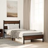  Okvir kreveta bez madraca smeđa boja hrasta 90 x 200 cm drveni | shoptok.hr