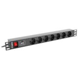 Lanberg PDU RACK POWER STRIP (1U,10A,7X SHUKO,2M) | shoptok.hr