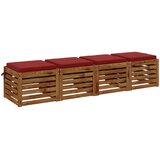 Jastučići za sjedenje SOEST 4 kom. 100% poliester Vinska crvena | Shoptok.si