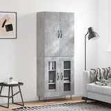  Visoka komoda siva betona 69,5x34x180 cm od konstruiranog drva | shoptok.hr