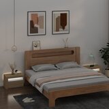  Noćni ormarići 2 kom s LED svjetlima boja hrasta 60x35x40 cm | shoptok.hr