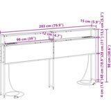  Skladišno uzglavlje Smeđi hrast 200 cm Konstruirano drvo | shoptok.hr