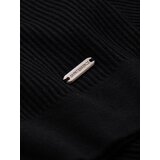 Ombre Men's buttonless polo shirt with open collar - black | Shoptok.si