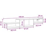 TV ormar za montažu na zid Zidna montaža Hrast artisan | shoptok.hr