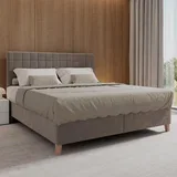 Postelja Boxspring Olivia, Siva, 180x200