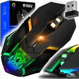 Bežični optički USB gaming miš 3200DPI LED RGB 2.4Ghz