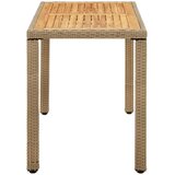  Vrtni stol bež 123 x 60 x 74 cm od poliratana i drva bagrema | shoptok.hr