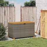  Vrtna kutija za pohranu siva 110x55x63cm poliratan drvo bagrema | shoptok.hr