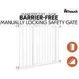 Hauck za&amp;scaron;titna ograda Clear Step 2 Set (75 - 80 cm) + 21cm uključenoga produžetka - Bijela Slike