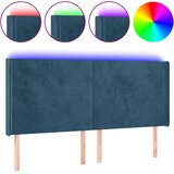  LED uzglavlje tamnoplavo 203 x 16 x 118/128 cm od tkanine | shoptok.hr