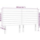  Uzglavlje tamnosmeđe 200x5x118/128 cm od tkanine | shoptok.hr