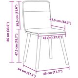  Jedilni stoli 4 kosi krem blago, (21822569) | Shoptok.si