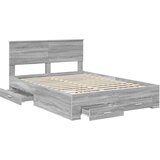  Konstrukcija postelje Siva Sonoma 140 x 200 cm Konstruiran les, (5000103480) | Shoptok.si
