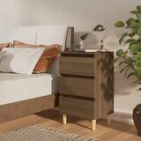 vidaXL noćni ormarići s drvenim nogama 2 kom smeđi hrast 40x35x69 cm | shoptok.hr
