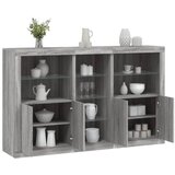 vidaXL Komoda z LED lučkami siva sonoma 162x37x100 cm | Shoptok.si