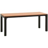 vidaXL Vrtna klupa 110 cm od čelika i WPC-a smeđe-crna | shoptok.hr