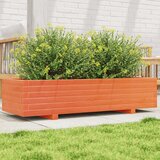  Vrtna sadilica voštano smeđa 110x40x26,5 cm masivna borovina | shoptok.hr
