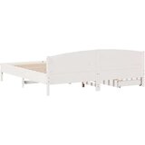 vidaXL Okvir kreveta bez madraca bijeli 200x200 cm od masivne borovine | shoptok.hr