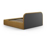 Windsor & Co Sofas Gorčično rumena oblazinjena zakonska postelja s prostorom za shranjevanje z letvenim dnom 180x200 cm Juno – | Shoptok.si