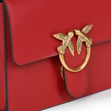 Pinko Torbe za čez ramo LOVE ONE TOP HANDLE MINI LIGHT VITELLO SETA Bordo | Shoptok.si