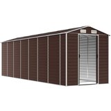  Vrtna kućica smeđa 191x640x198 cm pocinčani čelik | Eponuda.com